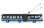 White 1:64 Diecast Articulated BeiJing NO.109 Trolley Bus Model