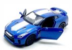 White / Blue 1:32 Scale Kids Diecast Nissan GR-R R35 Toy