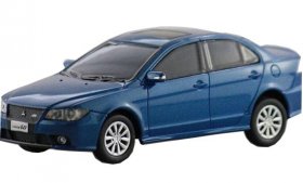 Blue 1:43 Scale Plastics Mitsubishi Lancer IO Model