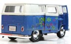 Blue / Orange Kids 1:36 Scale Welly Diecast 62 VW Bus Toy