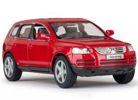 Kids 1:38 Black / Red / Gray / Silver Diecast VW Touareg Toy