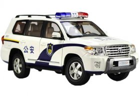 White 1:18 Scale Police Diecast 2012 Toyota Land Cruiser Model