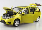 Blue / Yellow / Silver 1:18 Scale Diecast Honda FIT Model