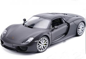 White / Black /Yellow 1:24 Scale Welly Diecast Porsche 918 Model