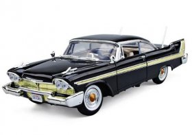 1:18 Black / Blue MotorMax Diecast 1958 Plymouth FURY Model