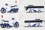 Kids White Five Police Theme Die-Cast Toys