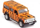 1:36 Scale Orange / White Kids Diecast Land Rover Defender Toy