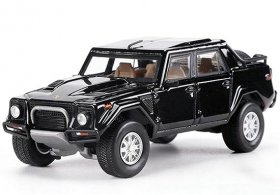 1:64 Scale Black / White / Blue Diecast Lamborghini LM002 Model