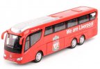 Kids Red Liverpool LFC Team Diecast Coach Bus Toy