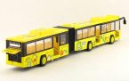 Kids Red / Yellow / Blue Diecast Articulated Bus Toy