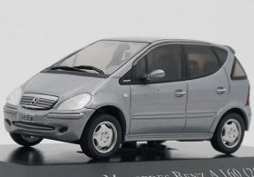 Silver 1:43 IXO Diecast 2001 Mercedes-Benz A-Class A160 Model