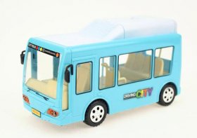 Kids Blue / Orange Plastics Electric City Bus Toy