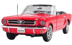 Red /Black 1:18 Scale Welly Diecast 1964 1/2 Ford Mustang Model