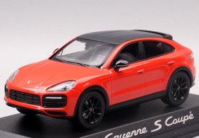 White / Orange 1:43 Scale Diecast Porsche Cayenne S Coupe Model