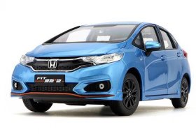 Blue / Green / White 1:18 Scale Diecast Honda Fit Sport Model