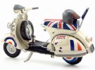 Vintage 1:6 Scale Union Jack Tinplate 1965 Vespa Scooter Model