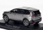 1:43 Scale Gray / Silver Diecast 2021 Peugeot 5008 GT SUV Model