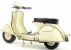 White Vintage Tinplate 1:8 Scale 1965 Vespa Scooter Model