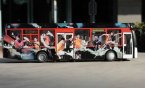 Black 1:64 Yili Milk Ad Die-Cast 2008 BeiJing Olympic Bus Model
