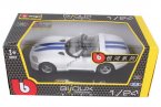 White 1:24 Scale Bburago Diecast Dodge Viper RT /10 Model