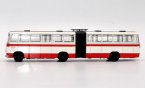 Red-White NO.402 1:64 Diecast Beijing Articulated Bus Model