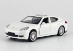 White / Blue 1:43 Scale Kids Diecast Porsche Panamera S Toy