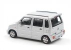 1:64 Blue / Silver / White Diecast 2004 Suzuki Wagon R Model