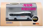 White Mini Oxford National Express Plaxton Elite Tour Bus Model