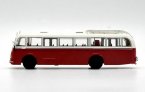 White-Red 1:64 Scale Diecast Skoda 706RO Bus Model