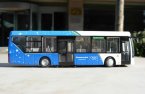 1:64 Scale Blue-White Die-Cast Beijing 2008 Olympics Bus Model