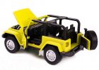 1:32 Scale Red / White / Yellow Kids Diecast Jeep Wrangler Toy