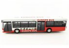 Kids White-Red Diecast Sentosa Europe City Bus Toy