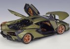 Red / Green 1:24 Bburago Diecast Lamborghini Sian FKP 37 Model