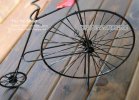 Different Wheel Size Black Vintage Design Tinplate Bicycle Model