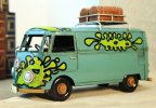 Medium Scale Light Blue Tinplate 1966 VW Luxury Bus Model