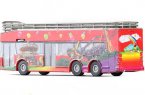 Kids Happy Amusement Park Red Diecast Double Deceker Bus Toy