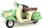 1:8 Scale Red / Green Retro Tinplate Vespa Sidebar Model