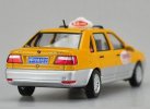 1:43 Yellow Diecast VW Santana Vista ShangHai Taxi Car Model