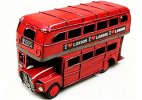 Red 7 Inch NO.9 Retro Routemaster London Double Decker Bus Model
