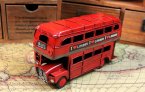 Small Scale Red Tinplate NO.9 London Double-decker Bus Model