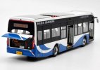 White-Blue 1:50 Scale Diecast Sunwin iEV12 City Bus Model