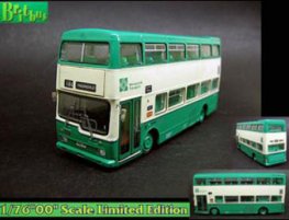 Original Edition 1:76 Scale White-Green SCANIA Double Decker Bus