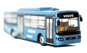 Blue 1:76 Scale CMNL Die-Cast Shanghai Sunwin Bus City Model