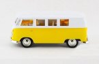 Pull-Back Kids Red / Yellow / Green Diecast VW Bus Toy