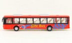 Kids Red / White / Blue Diecast City Bus Toy