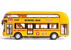 Kids Pull-Back Function Yellow Diecast London School Bus Toy