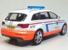 White 1:43 Scale IXO Luxembourg Police Diecast Audi Q7 Model