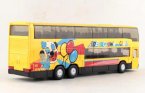 Yellow Diecast Mercedes Benz MB O 404 DD Double Decker Bus Toy