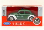 1:36 Scale Green Kids Welly Police Diecast VW Beetle Toy