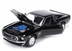 Red / Black 1:24 Welly Diecast 1969 Ford Mustang Boss 429 Model